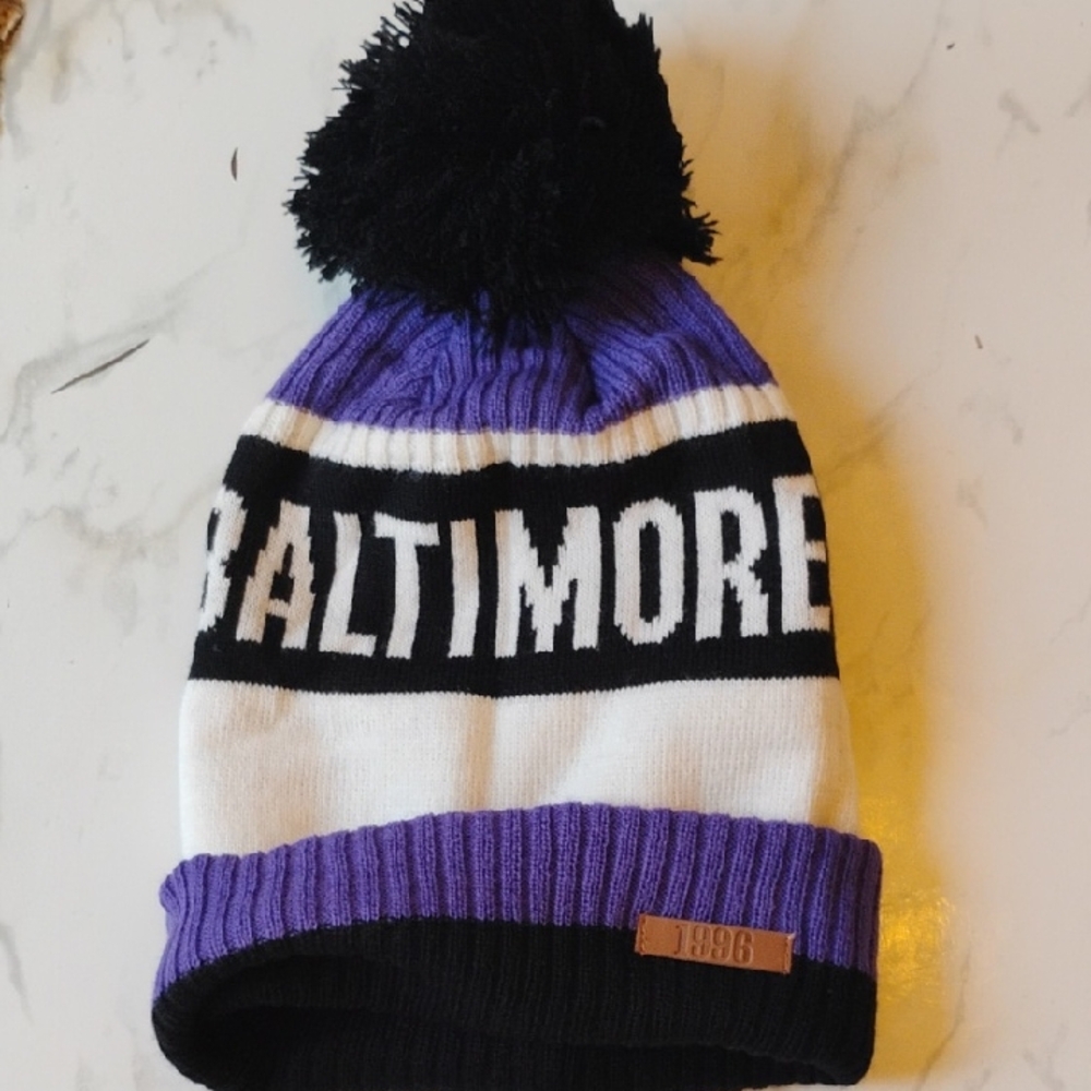 NFL Baltimore Ravens Purple and Black Knit Hat